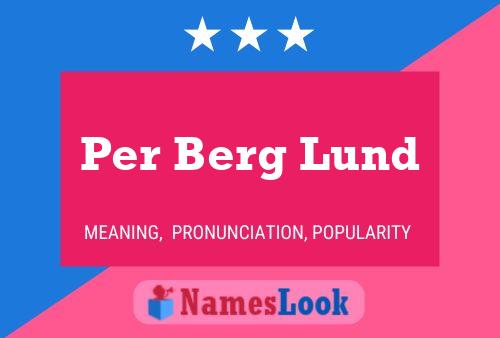 Per Berg Lund 名字海报