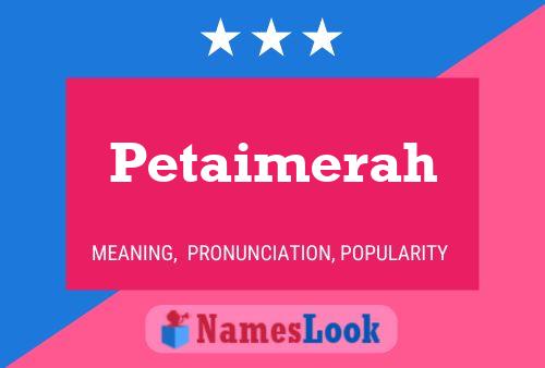 Petaimerah 名字海报