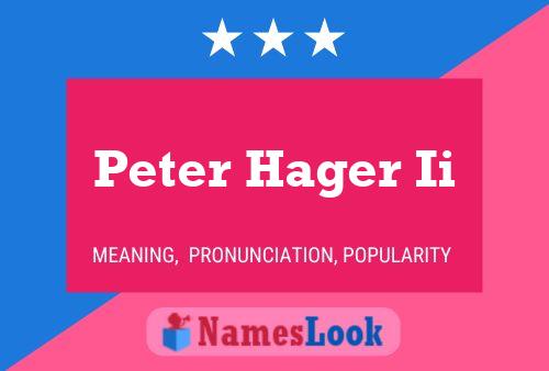 Peter Hager Ii 名字海报