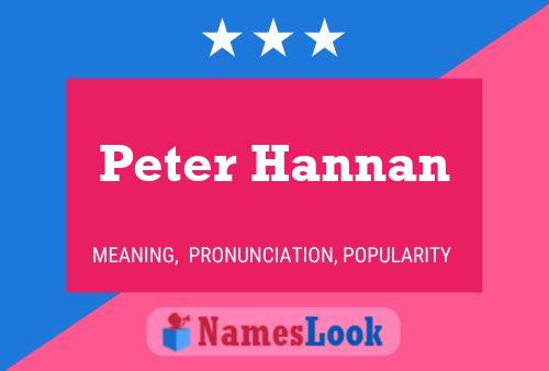 Peter Hannan 名字海报