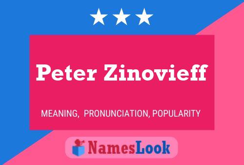 Peter Zinovieff 名字海报