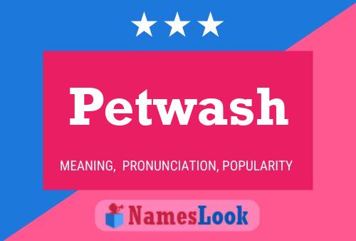 Petwash 名字海报