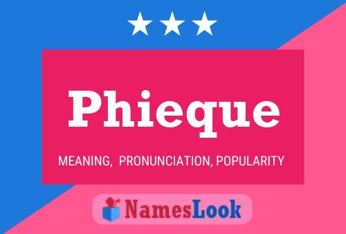 Phieque 名字海报