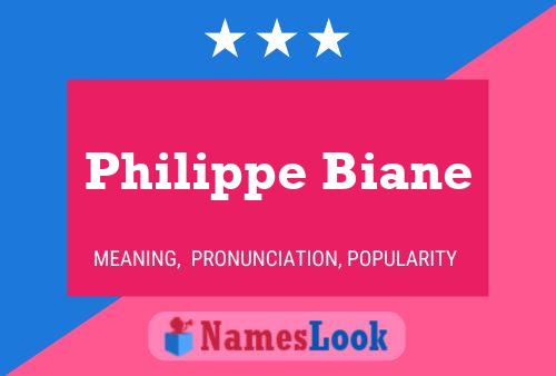 Philippe Biane 名字海报