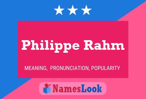 Philippe Rahm 名字海报