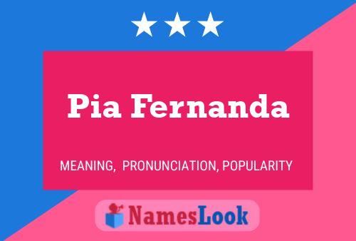 Pia Fernanda 名字海报