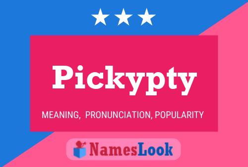 Pickypty 名字海报