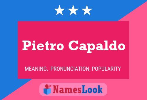 Pietro Capaldo 名字海报