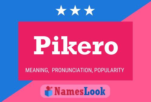 Pikero 名字海报