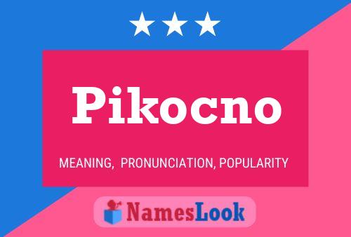 Pikocno 名字海报