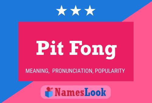 Pit Fong 名字海报