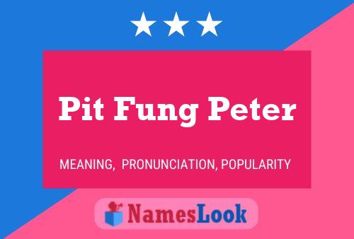 Pit Fung Peter 名字海报