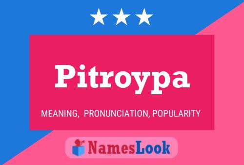 Pitroypa 名字海报