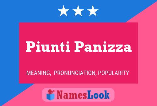 Piunti Panizza 名字海报