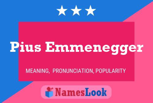 Pius Emmenegger 名字海报