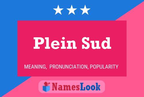 Plein Sud 名字海报