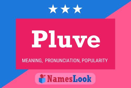 Pluve 名字海报