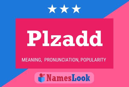 Plzadd 名字海报