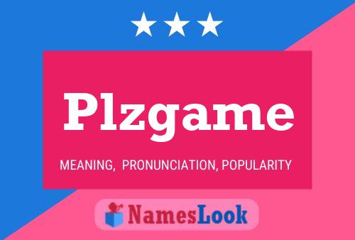 Plzgame 名字海报