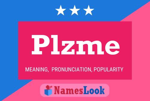 Plzme 名字海报