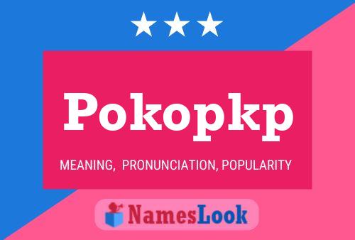 Pokopkp 名字海报