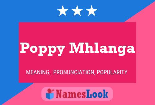 Poppy Mhlanga 名字海报