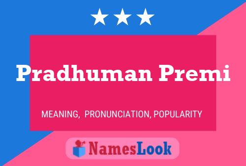 Pradhuman Premi 名字海报