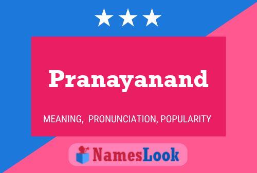 Pranayanand 名字海报