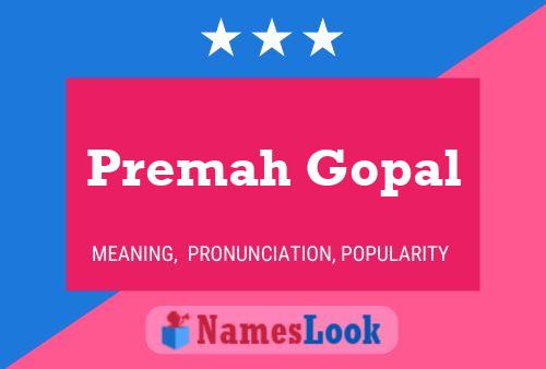 Premah Gopal 名字海报