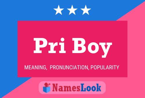 Pri Boy 名字海报