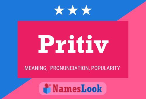 Pritiv 名字海报