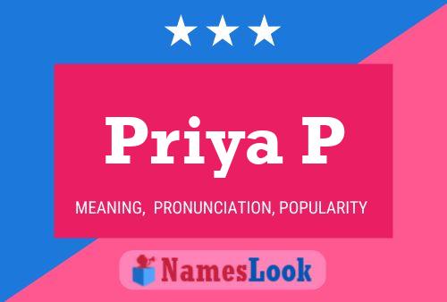 Priya P 名字海报