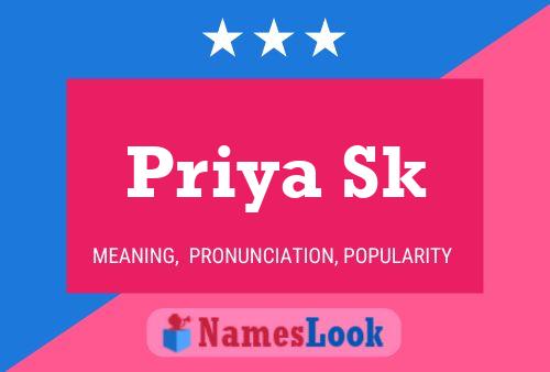 Priya Sk 名字海报