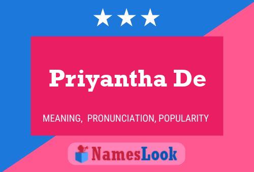 Priyantha De 名字海报