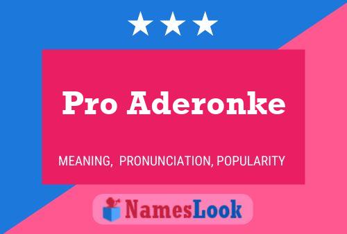 Pro Aderonke 名字海报