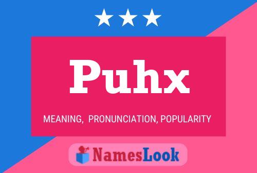 Puhx 名字海报