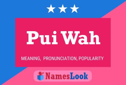 Pui Wah 名字海报