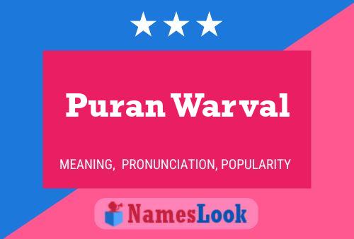 Puran Warval 名字海报