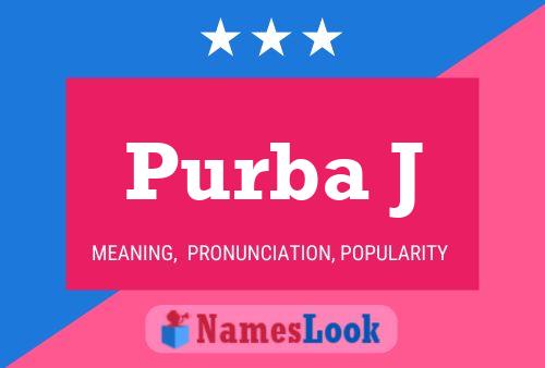 Purba J 名字海报