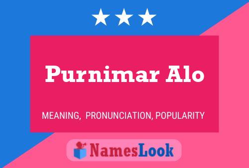 Purnimar Alo 名字海报