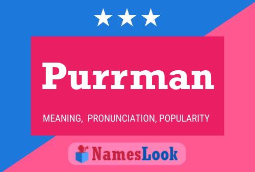 Purrman 名字海报