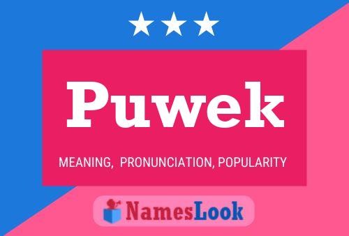 Puwek 名字海报