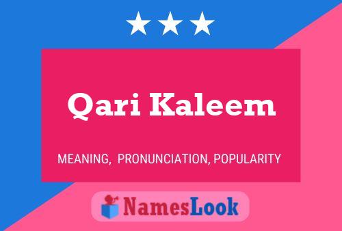 Qari Kaleem 名字海报