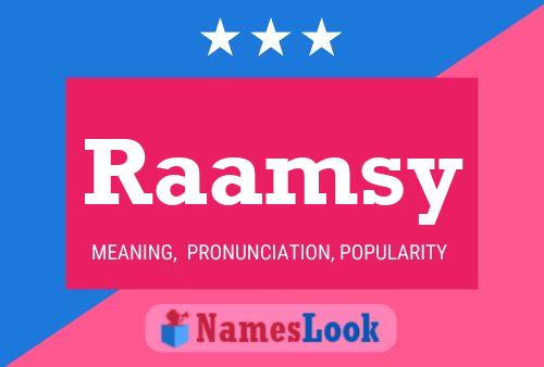 Raamsy 名字海报