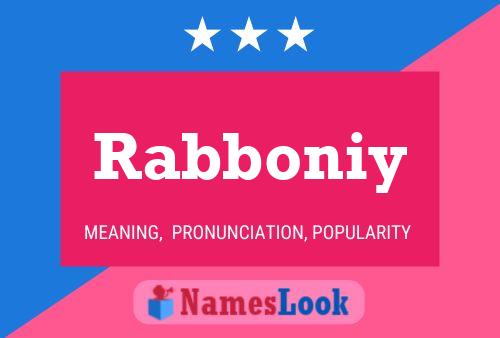 Rabboniy 名字海报