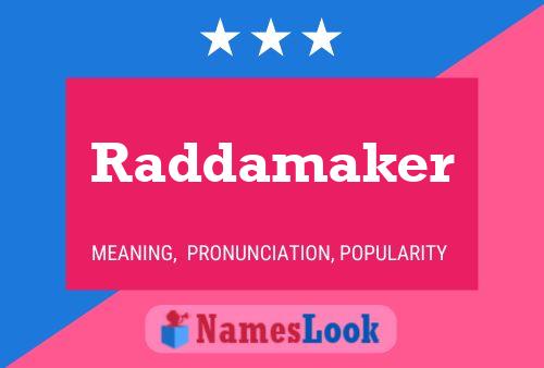 Raddamaker 名字海报