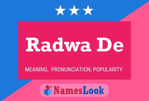 Radwa De 名字海报