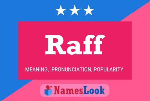 Raff 名字海报