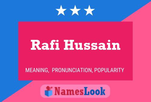 Rafi Hussain 名字海报