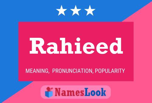 Rahieed 名字海报